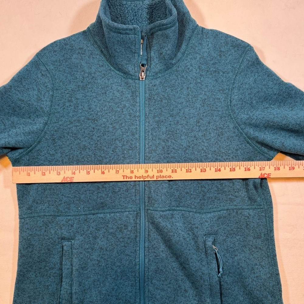 The North Face Women’s Like-New Heather Dark Teal Blue Full-Zip Jacket - Picture 7 of 9
